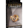 Золотистые зажимы на соски на магните Magnetic Clamps