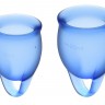 Набор синих менструальных чаш Feel confident Menstrual Cup