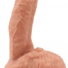 Телесный фаллоимитатор на присоске The Real Deal Dildo - 18 см.
