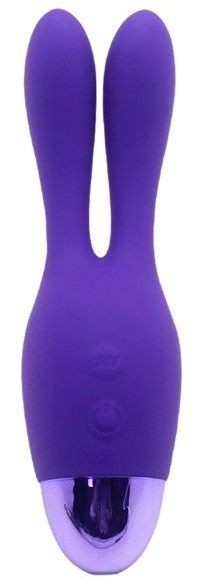 Фиолетовый вибратор INDULGENCE Rechargeable Dream Bunny - 15 см.