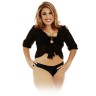 Трусики с  вибропулей Plus Size Black 