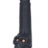 Фаллоимитатор "Призрачный всадник" с мошонкой в виде черепа - 28,5 см.