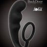 Чёрное эрекционное кольцо с анальным стимулятором Mountain Range Anal Plug