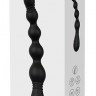 Черный вибромассажер для анальной стимуляции ANAL FLEXI BEADS - 21 см.