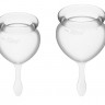 Набор прозрачных менструальных чаш Feel good Menstrual Cup