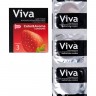 Цветные презервативы VIVA Color&Aroma с ароматом клубники - 3 шт.