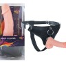 Реалистичный фаллос телесного цвета на трусиках Sex Partner - 18 см.
