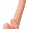 Телесный безремневой страпон Silicone Bendable Strap-On XL