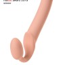 Телесный безремневой страпон Silicone Bendable Strap-On XL