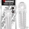 Закрытая прозрачная насадка на пенис с шипиками Nubby Sleeve - 14,5 см.