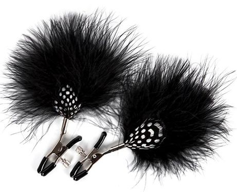 Зажимы на соски с украшением из перышек FEATHER NIPPLE CLAMPS