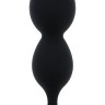 Черная анальная пробка-елочка SILICONE ANAL BEAD - 16,5 см.