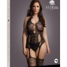 Непрозрачный боди-комбинезон Lace Suspender Bodystocking