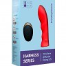 Красный вибрострапон Vander Wireless Silicone Dong - 14 см.