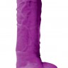 Фиолетовый фаллоимитатор на присоске Colours Pleasures 5" Dildo - 17,8 см.