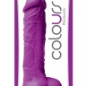 Фиолетовый фаллоимитатор на присоске Colours Pleasures 5" Dildo - 17,8 см.