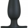 Чёрная анальная вибровтулка Black Velvet с 5 скоростями - 12 см.