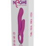 Розовый вибратор-кролик NAGHI NO.43 RECHARGEABLE DUO VIBRATOR - 23 см.