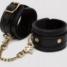 Черные оковы на ноги Bound to You Faux Leather Ankle Cuffs