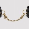 Черные оковы на ноги Bound to You Faux Leather Ankle Cuffs