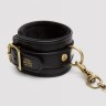 Черные оковы на ноги Bound to You Faux Leather Ankle Cuffs