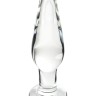 Набор из трех стеклянных анальных пробок с круглым ограничителем Sexus Glass