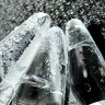 Набор из трех стеклянных анальных пробок с круглым ограничителем Sexus Glass