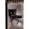 Женский страпон First Time Vibrating Strap-On Set с вибропулей для клиторальной стимуляции - 16,5 см.