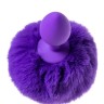 Фиолетовая анальная втулка Sweet bunny с фиолетовым пушистым хвостиком