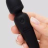 Черный мини-wand Sensation Rechargeable Mini Wand Vibrator - 10,1 см.