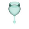Набор темно-зеленых менструальных чаш Feel good Menstrual Cup