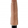 Кофейный вибратор-реалистик 8" Vibrating Stiffy - 24,8 см.