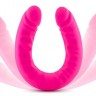 Розовый двусторонний фаллоимитатор 18 inch Silicone Slim Double Dong - 45,7 см. 