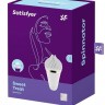 Белый вибратор-спиннер Satisfyer Sweet Treat
