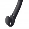 Черный безремневой вибрострапон Vibrating Bendable Strap-On L