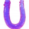 Фиолетовый U-образный фаллоимитатор Mini Double Dong - 30 см.