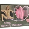 Розовая вибробабочка на ремешках Venus Butterfly 