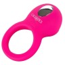 Ярко-розовое эрекционное кольцо Silicone Rechargeable Teasing Tongue Enhancer