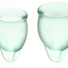 Набор зеленых менструальных чаш Feel confident Menstrual Cup