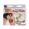 Металлические наручники с белой меховой опушкой METAL HANDCUFF WITH PLUSH WHITE