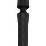 Чёрный перезаряжаемый жезловый вибратор JOYRUSH MASSAGER