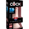 Телесный фаллоимитатор на присоске 6" Triple Density Cock - 18,4 см.
