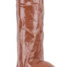 Коричневый фаллоимитатор Orgasm Stealer Penis - 22,3 см.