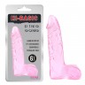 Розовый гелевый фаллоимитатор Ding Dong 6" - 15,2 см.