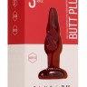 Красная анальная пробка Butt Plug Rounded 3 Inch - 7,6 см.