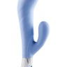 Голубой вибратор со стимуляцией клитора Lovely Vibes G-spot - 20 см.