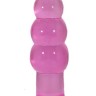 Бордовый гелевый анальный массажер HONEY DOLLS - 18 см.
