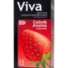 Цветные презервативы VIVA Color&Aroma с ароматом клубники - 12 шт.