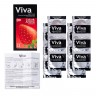 Цветные презервативы VIVA Color&Aroma с ароматом клубники - 12 шт.