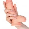 Телесный реалистичный вибратор Elite Vibro - 18,5 см.